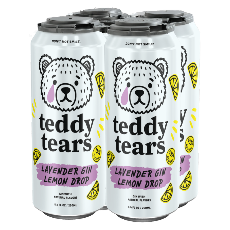 Teddy Tears Lavender Gin Lemon Drop 4pk 250ml Can 15% ABV