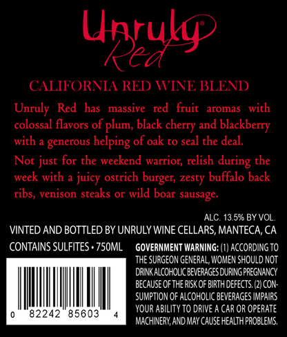 Unruly Red Blend 750ml