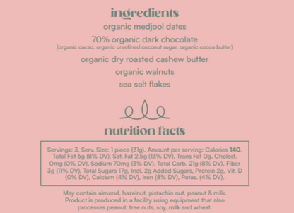 Gato Dates Chocolate Covered Dates with Cashew Butter, 3.79 oz