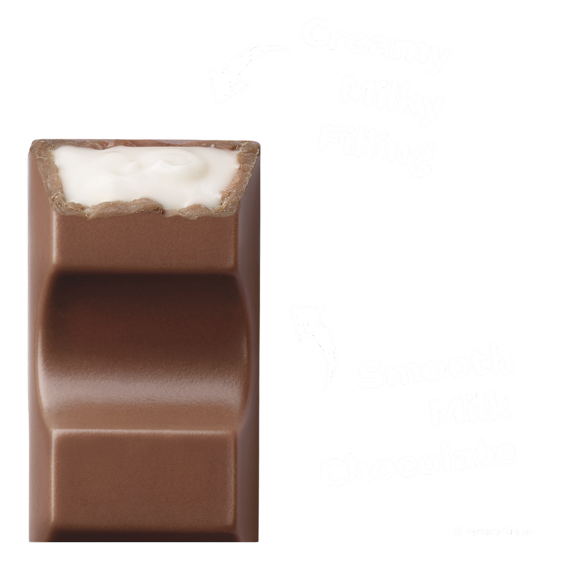 Kinder Chocolate, 4 Large Bars, Milk Chocolate Bar with Creamy Milky Filling, Individually Wrapped Candy, 3 oz Total