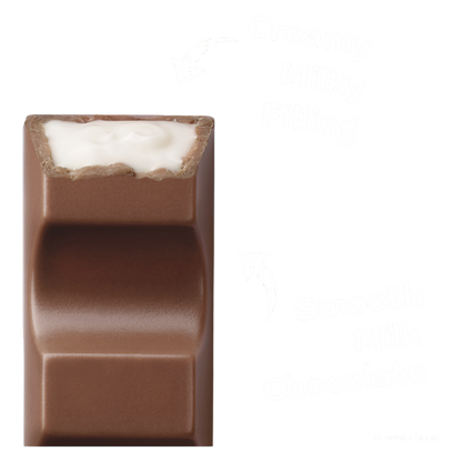 Kinder Chocolate, 4 Large Bars, Milk Chocolate Bar with Creamy Milky Filling, Individually Wrapped Candy, 3 oz Total