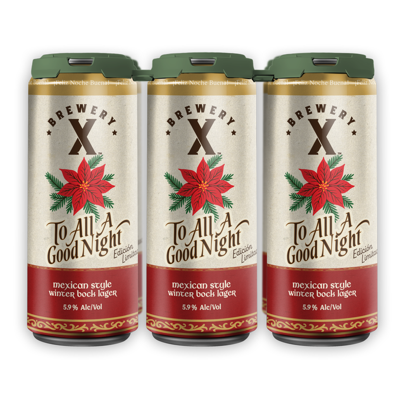 Brewery X To All A Good Night Mexican Style Winter Boch Lager 6pk 16oz Can