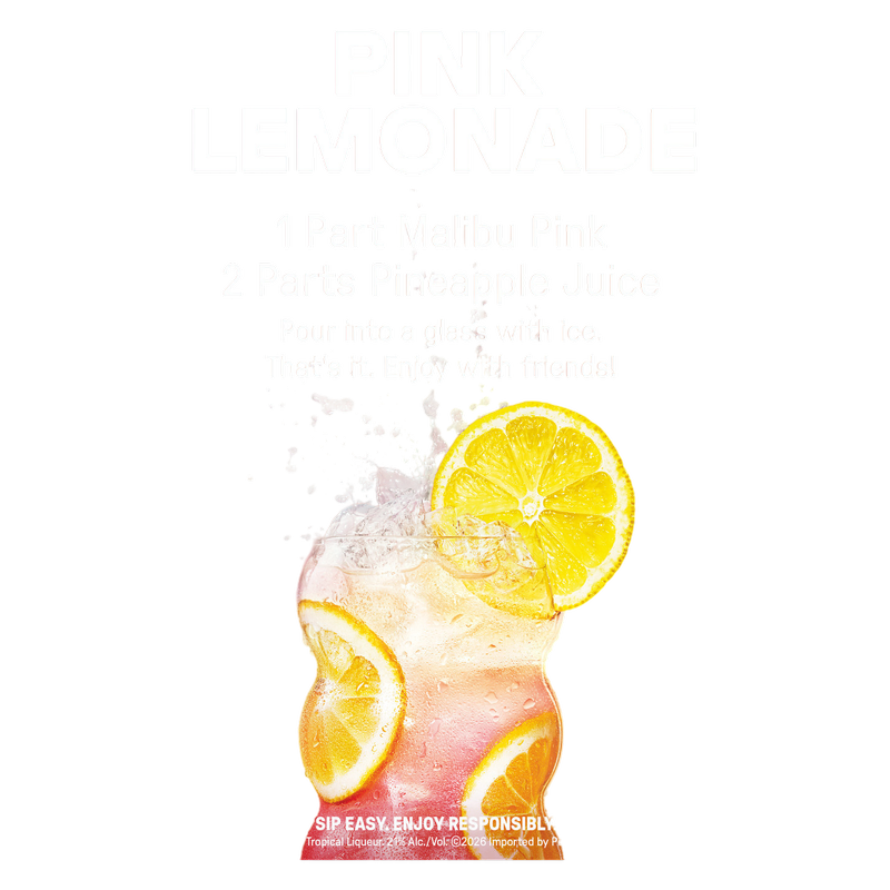 Malibu Pink Rum 750ml (42 Proof)