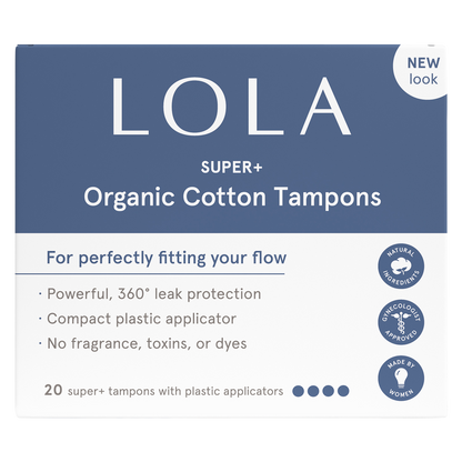 LOLA Super Plus Organic Cotton Tampons 20ct