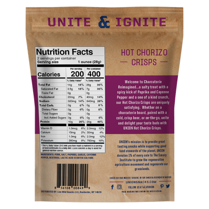 UNION Hot Chorizo Crisps 2oz