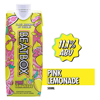 BeatBox Pink Lemonade 500ml 11.1% ABV Wine Party Punch