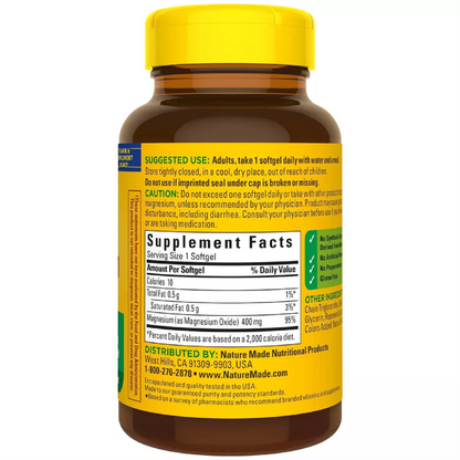 Nature Made 400mg Magnesium Softgels 60 ct