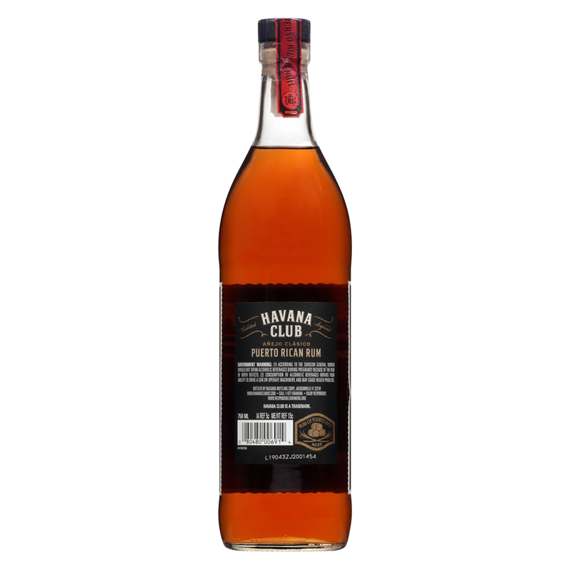 Havana Club Anejo Clasico Puerto Rican Rum 750ml (80 Proof)