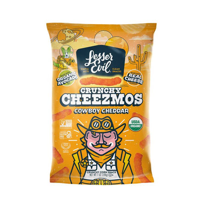LesserEvil Crunch Cheezmos Cowboy Cheddar, 7oz