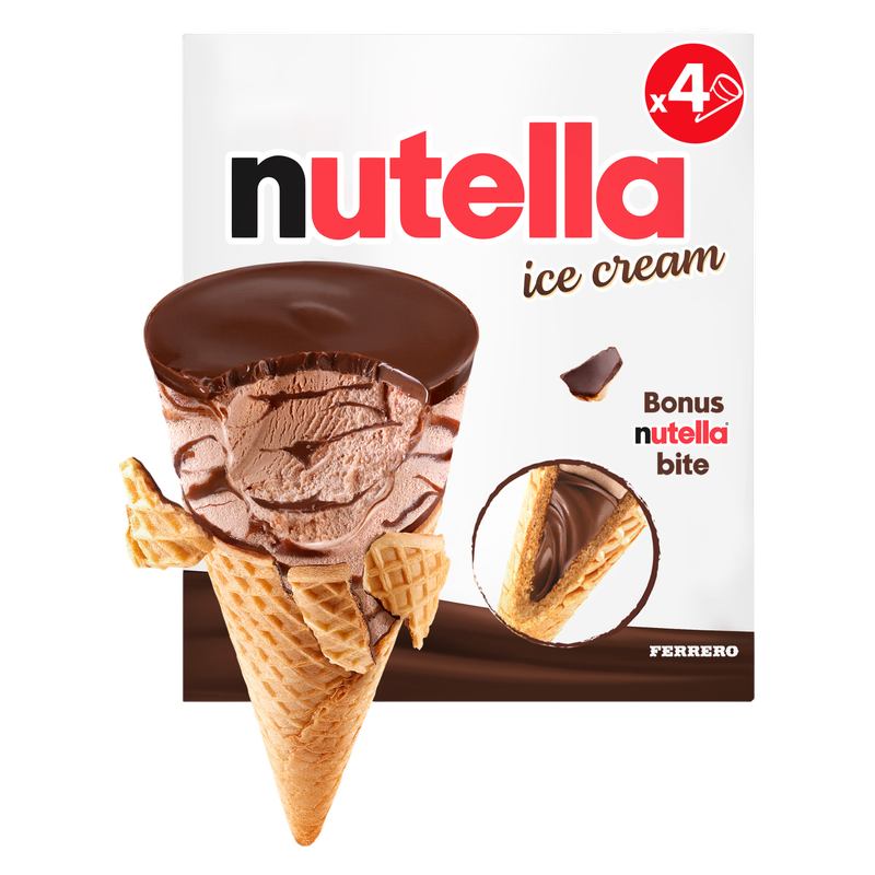 Nutella Ice Cream Cones, 4ct