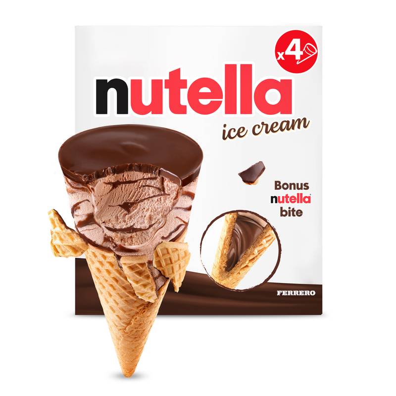 Nutella Ice Cream Cones, 4ct