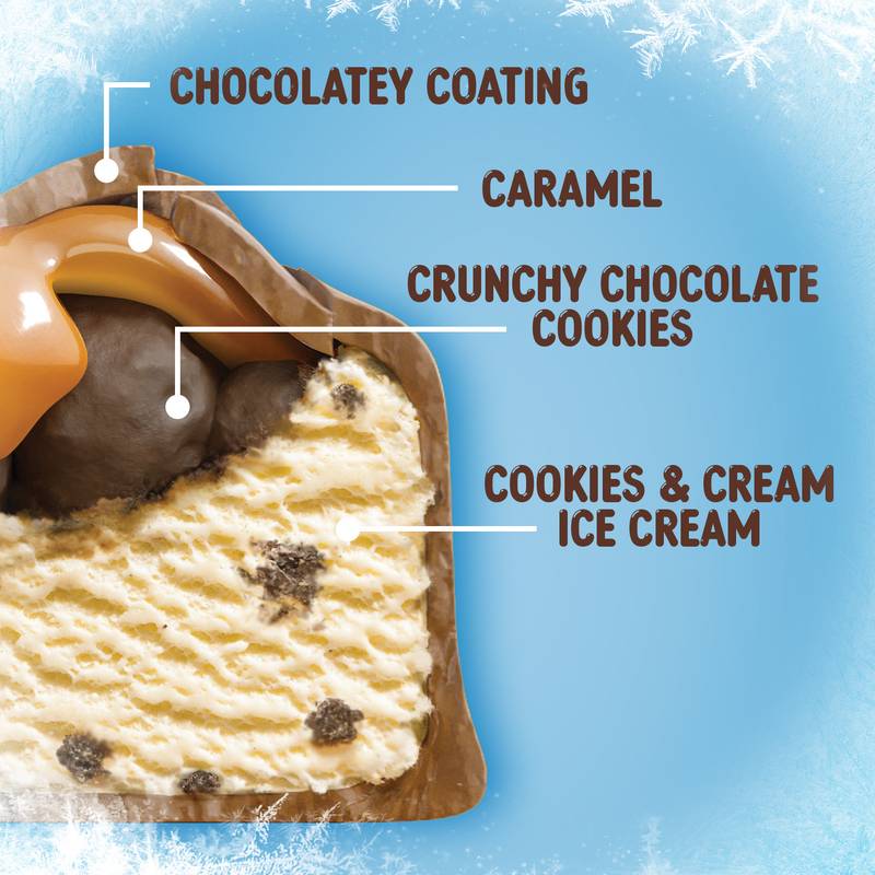 TWIX Cookies & Cream Milk Chocolate Ice Cream Bars, 6 Pack, 1.93 Oz Bars