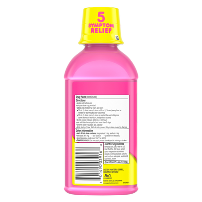 Pepto Bismol 5 Symptoms Digestive Relief Original Liquid 16 oz