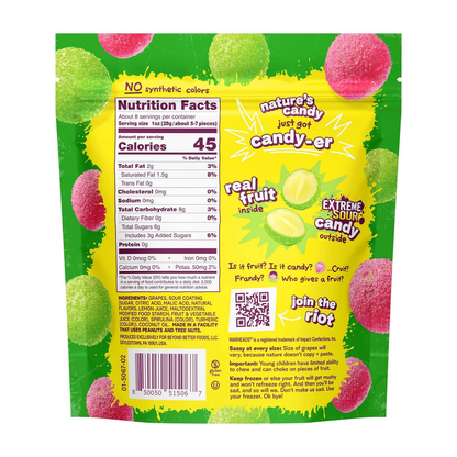 Fruit Riot x Warheads Extreme Sour Watermelon Blast Grapes 8oz