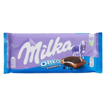 Milka Oreo Sandwich Chocolate Bar, 3.5 oz