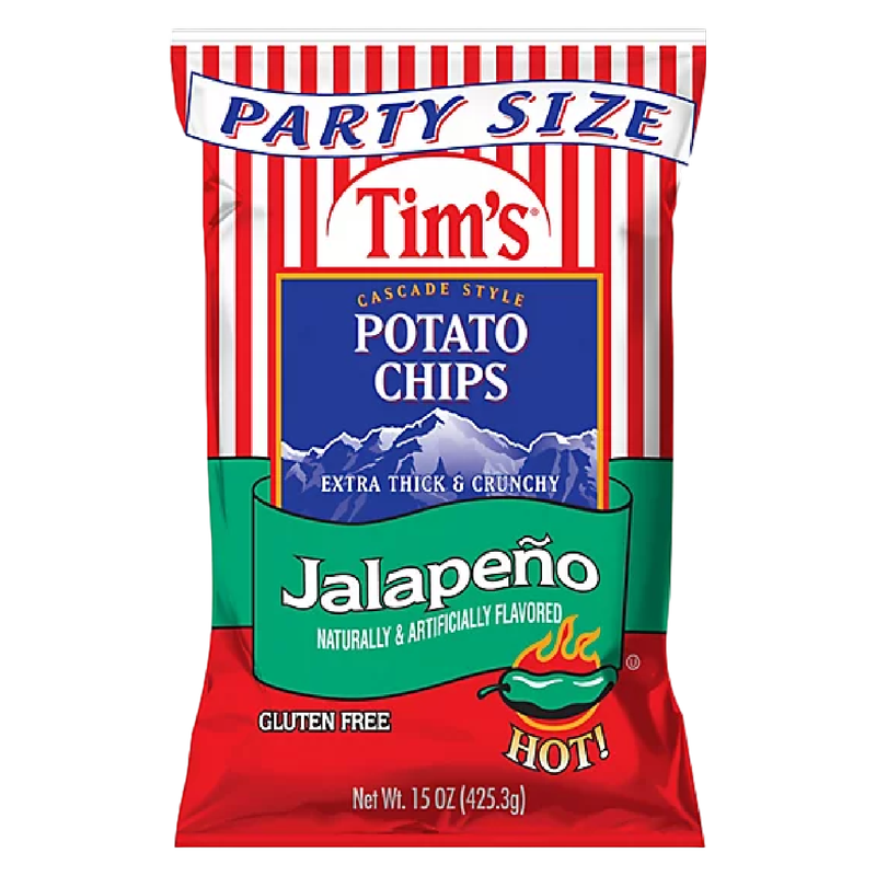 Tim's Cascade Potato Chips Jalapeno 15oz