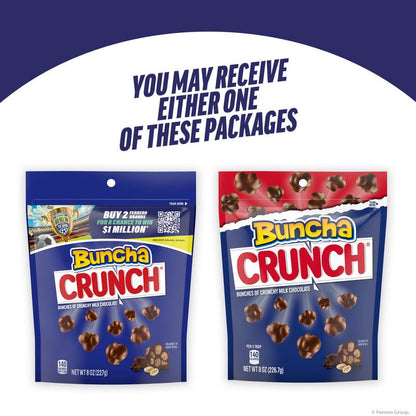 Buncha CRUNCH Milk Chocolate and Crisped Rice, Resealable Bag, 8 oz