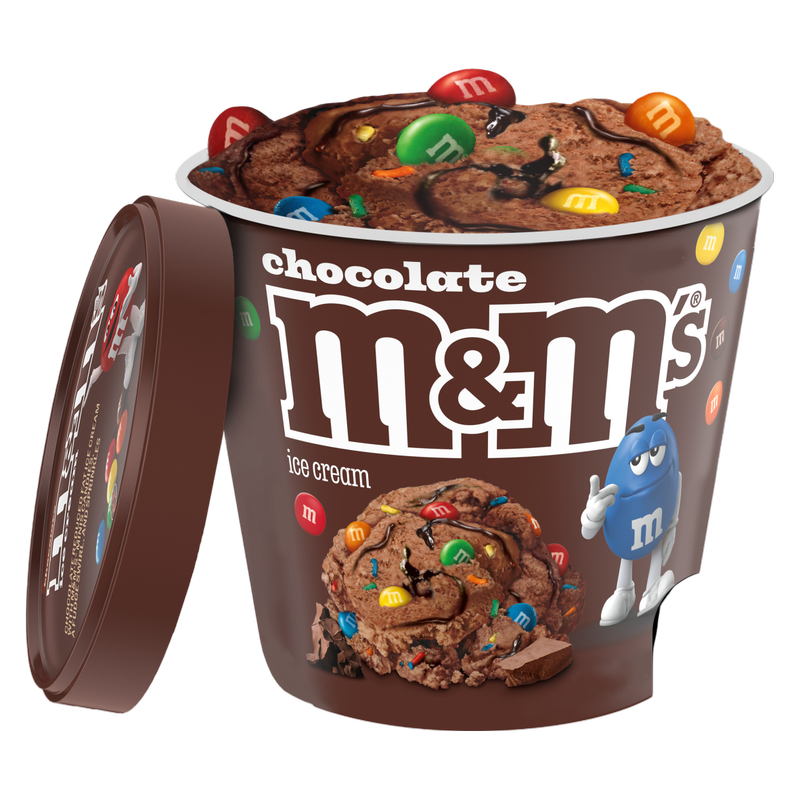 M&M'S Chocolate Ice Cream with M&M'S Minis Candies Chocolate Ice Cream, 14oz