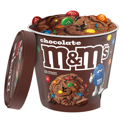 M&M'S Chocolate Ice Cream with M&M'S Minis Candies Chocolate Ice Cream, 14oz