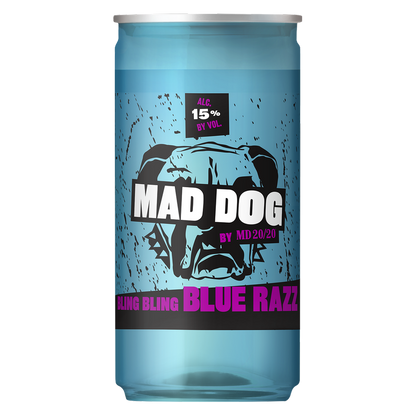 Mad Dog Bling Bling Blue Razz 200ml 15% ABV