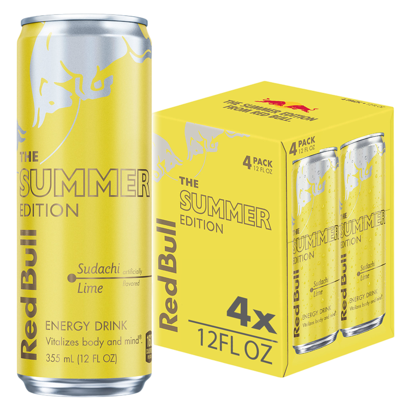 Red Bull Summer Edition Sudachi Lime Energy Drink 4pk 12oz Can