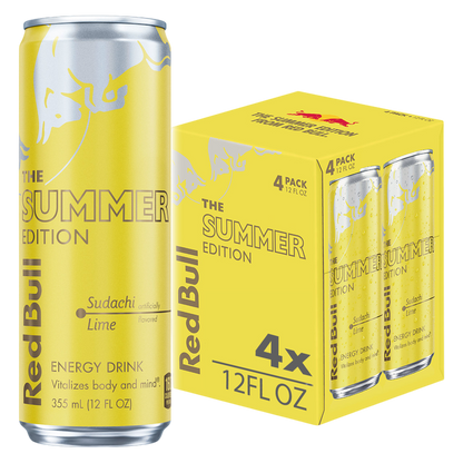 Red Bull Summer Edition Sudachi Lime Energy Drink 4pk 12oz Can