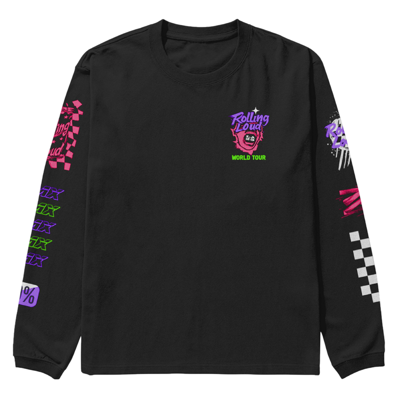 Rolling Loud Helmet Skull Long Sleeve Tee - M