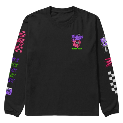 Rolling Loud Helmet Skull Long Sleeve Tee - L
