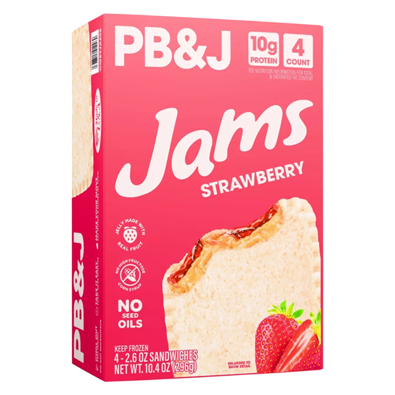 Jams Strawberry Protein PB&J Sandwich 4ct