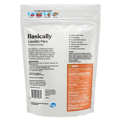Basically Fresh Scent Laundry Pacs, 42ct