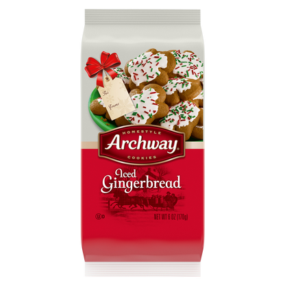 Archway Holiday Iced Gingerbread Cookies 6oz