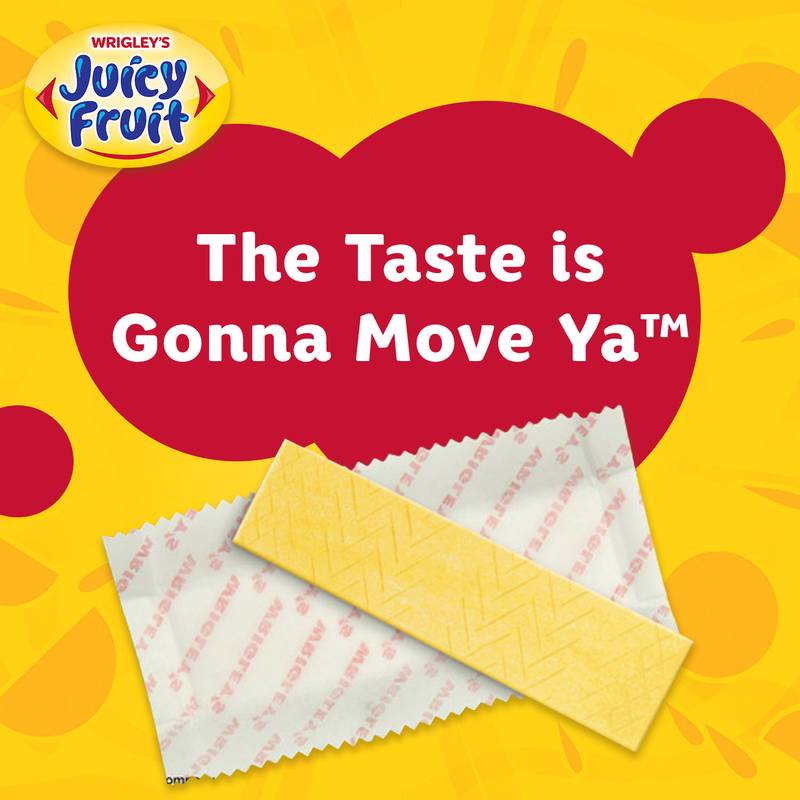 JUICY FRUIT Original Bubble Gum, Single Pack, 15 Stick