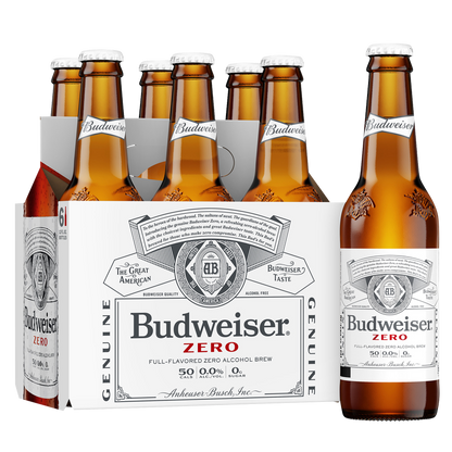 Budweiser Zero Non-Alcoholic 6pk 12oz Btl 0.0% ABV
