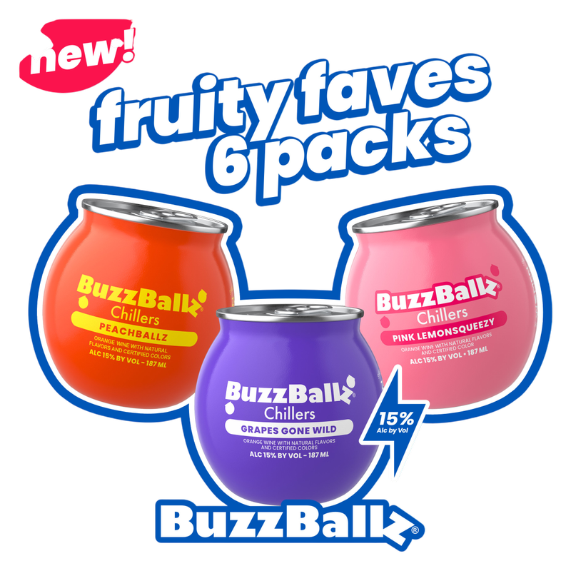 BuzzBallz Fruity Variety Pack 6pk 187ml