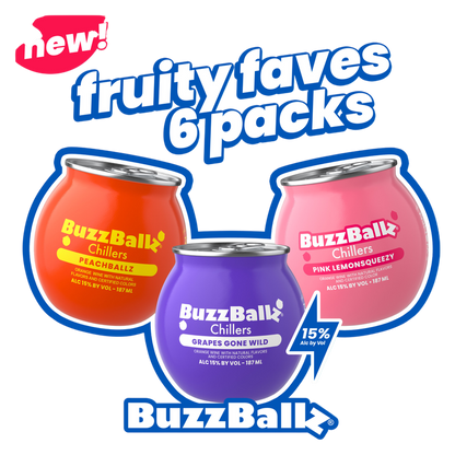 BuzzBallz Fruity Variety Pack 6pk 187ml