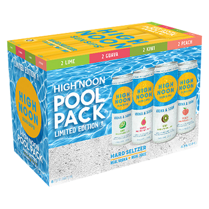 High Noon Variety Pool Pack 8pk 12oz Can 4.5% ABV - High Noon – BevMo! High Noon Variety Pool Pack 8pk 12oz Can 4.5% ABV - High Noon – BevMo!