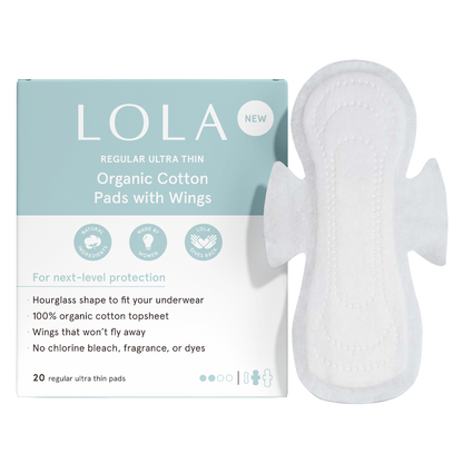 LOLA Regular Organic Cotton Ultra Thin Pads 20ct