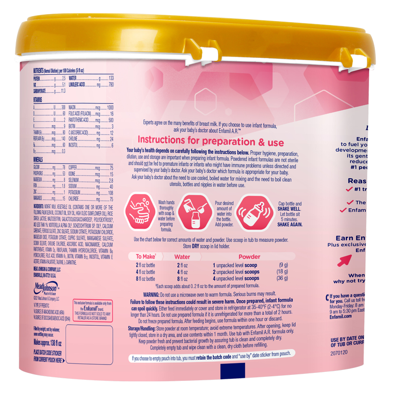 Enfamil A.R Infant Formula 19.5oz