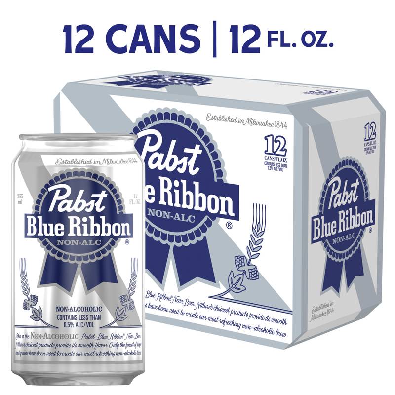 Pabst Blue Ribbon Non-Alcoholic 12pk 12oz Can - Pabst – BevMo!