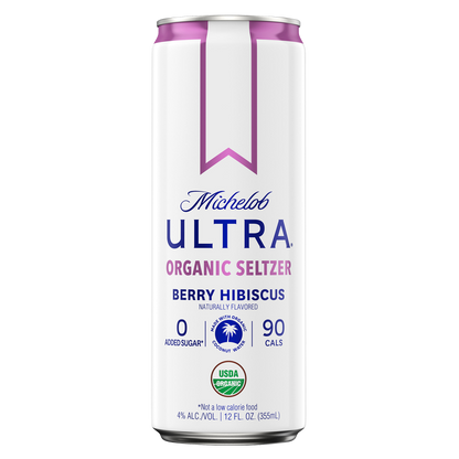 Michelob Ultra Organic Seltzer Berry Hibiscus Single 12oz Can 4.0% ABV
