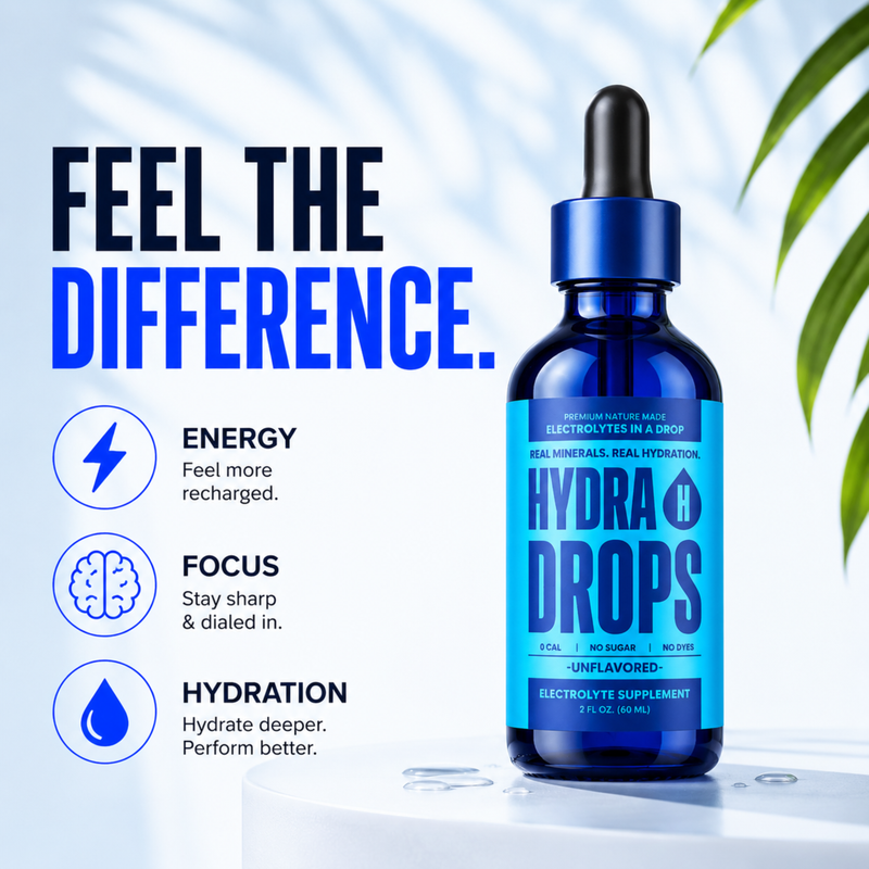 Hydra Drops Liquid Hydration Electrolyte Drops, 1 Bottle