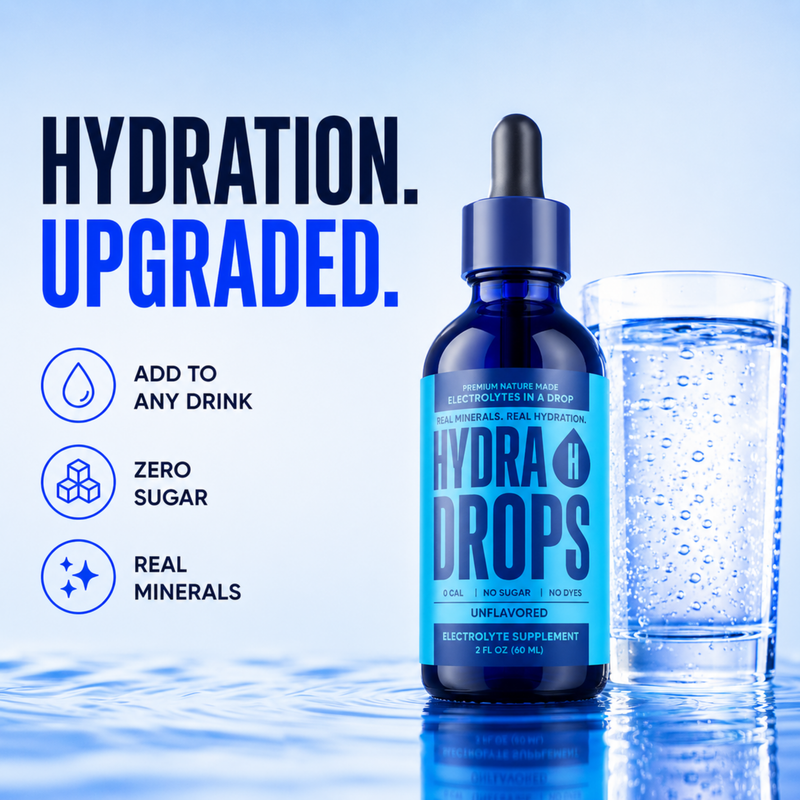 Hydra Drops Liquid Hydration Electrolyte Drops, 1 Bottle
