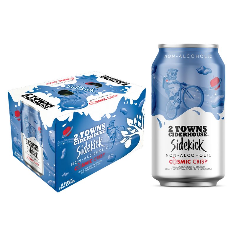 2 Towns Cosmic Crisp Non-Alcoholic 6pk 12oz Can 0% ABV - 2 Towns