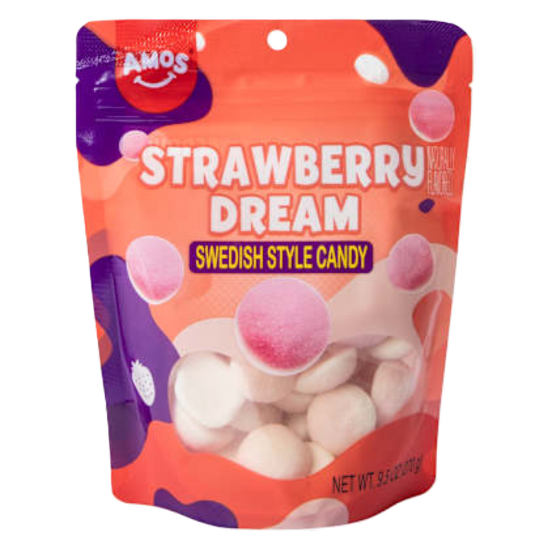 Amos Strawberry Dreams Swedish Gummy Candy, 9.5 oz