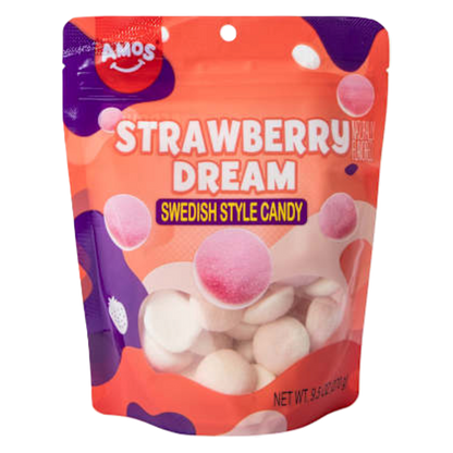 Amos Strawberry Dreams Swedish Gummy Candy, 9.5 oz