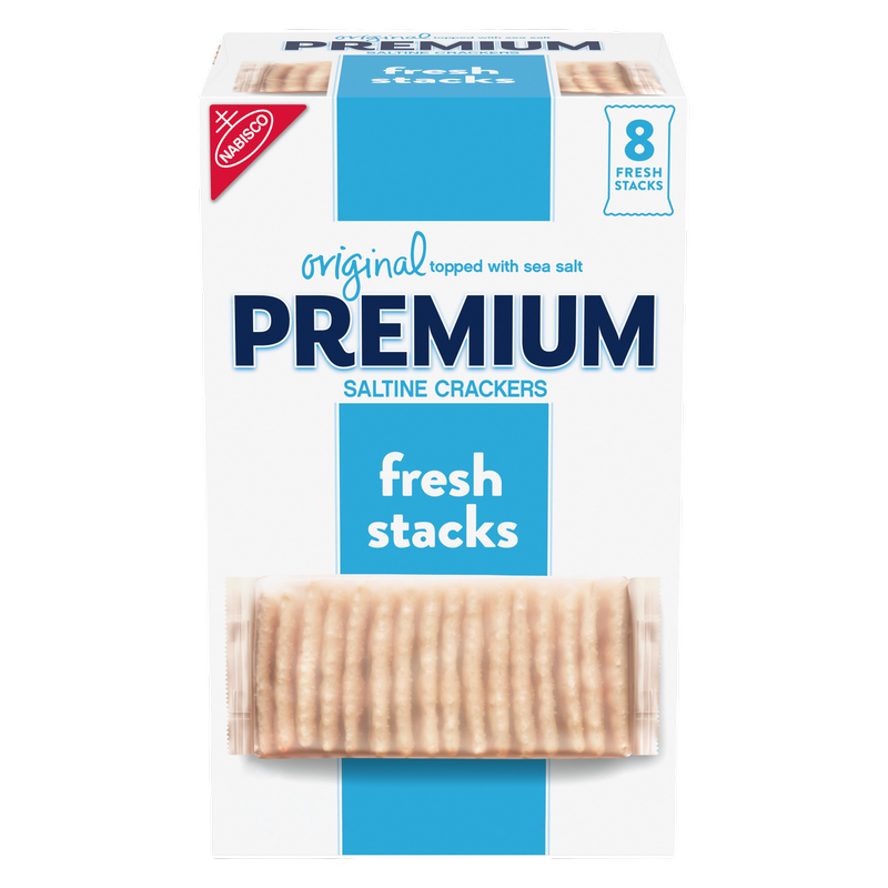 Premium Fresh Stacks Original Saltine Crackers, Travel Snacks, 13.6 oz
