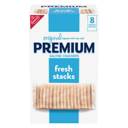 Premium Fresh Stacks Original Saltine Crackers, Travel Snacks, 13.6 oz