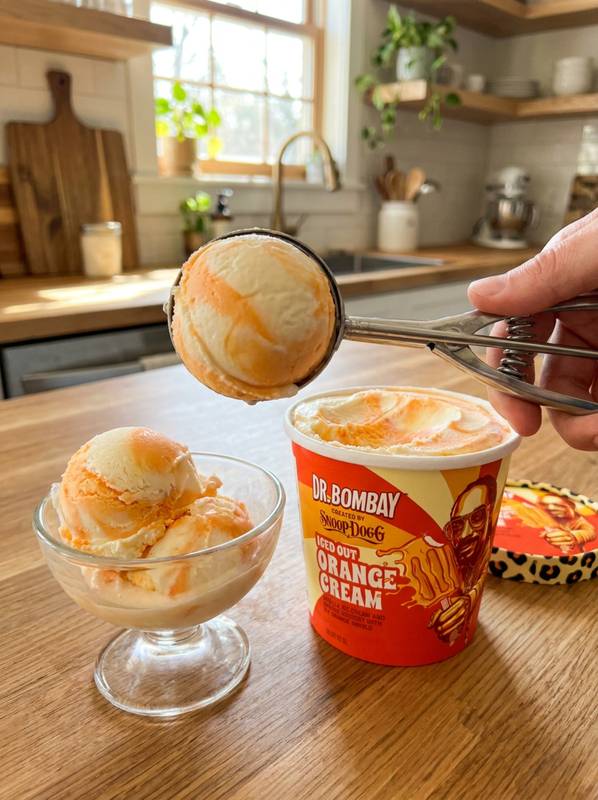 Dr. Bombay Iced Out Orange Cream Ice Cream Pint, 16 fl oz