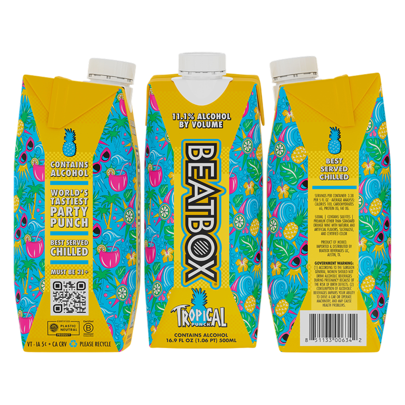 BeatBox Tropical Punch 500ml 11.1% ABV Wine Party Punch