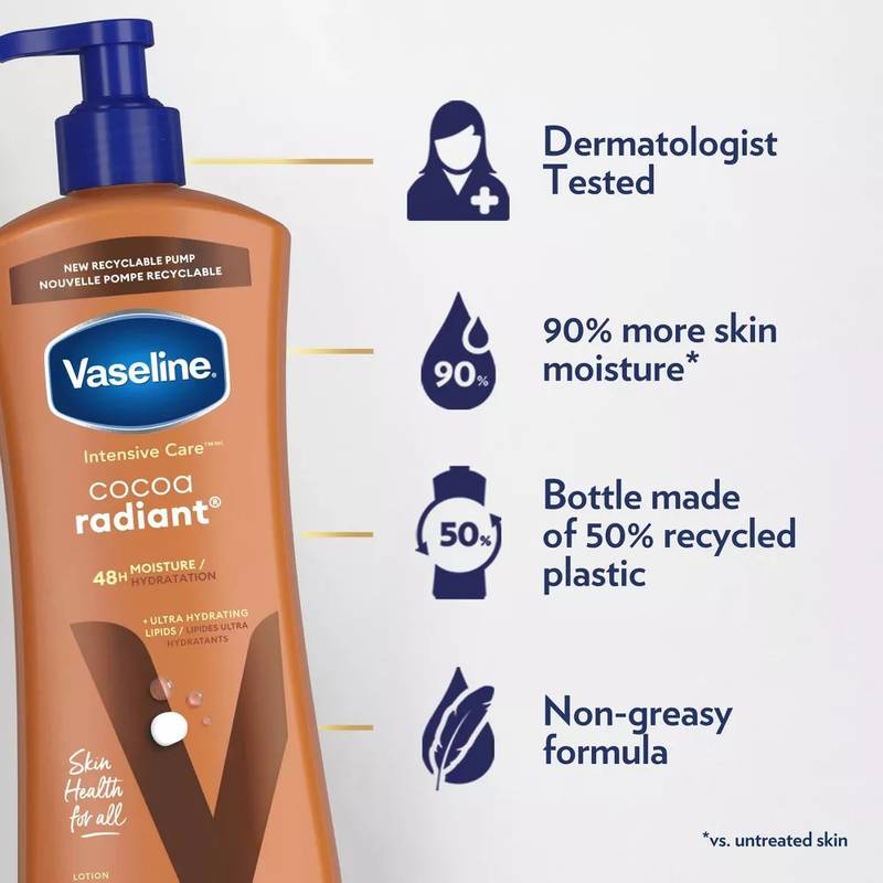 Vaseline Cocoa Radiant Hydrating Lotion, 20.3oz - Vaseline – BevMo!